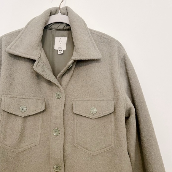 Joie Boyfriend Sage Green Shacket - Picture 3 of 5